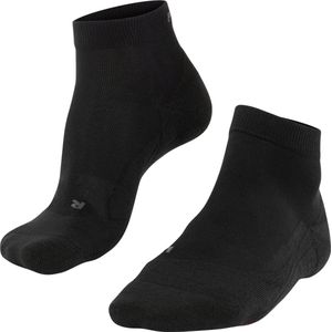 FALKE GO2 Short golf sokken anti blaren, medium padding katoen sportsokken dames zwart - Maat 35-36