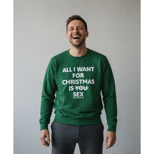 All I Want For Christmas Is Sex | Sweater – Groen - S
