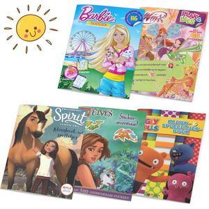 Vakantieboek Voordeelbundel - 5 vakantie doeboeken voor meiden vanaf 6 jaar - Barbie - LEGO - Winx - Spirit - Spelletjesboeken - Activiteitenboeken