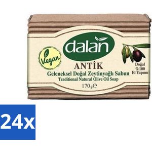 Dalan - Antique - Pure Olijfoliezeep - Natuurlijk - 170 g - Voordeelverpakking - 24 stuks