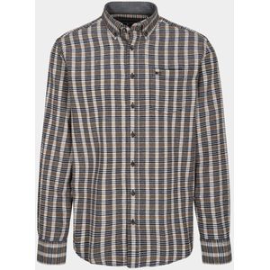 Commander flag - Casual Hemd - Bruin - Lange Mouw - 100% Katoen