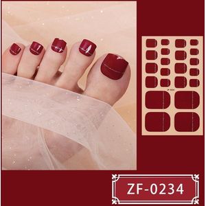 Prachtige Teen NagelStickers/ 1 vel , 22 tips/ Manicure Feet Nail stickers,Nageldecoratie,Nagellak,Plaknagels / Nail stickers