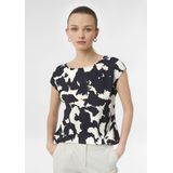 COMMA Shirt  navy / wit