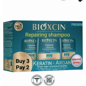 Bioxcin - Keratine & Argan Herstel Shampoo 3x300ml (Tegen haaruitval) - Herbal - Bio - Herbal shampoo - bioxcin - bioxsine - Anti-Haaruival - haarverzorging - Argan shampoo - Keratine shampoo