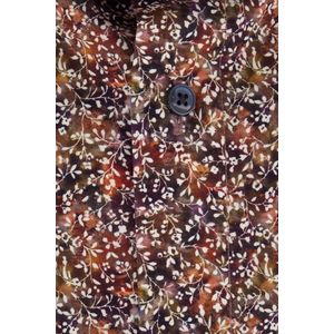 Olymp overhemd herfstkleuren geprint Luxor Comfort Fit