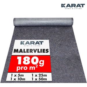 FLOORDIREKT Rol Schildersvlies - Schilders Afdekvlies - 50 m² - met Antisliplaag - Herbruikbaar voor Schilders & Ambachtslieden - Afdekvlies voor Vloeren - 180g/m² - 1 x 50 m