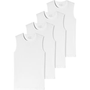 Schiesser Heren Tank Top / Onderhemd met ronde hals 4er-Pack - 95/5 - Organic Cotton