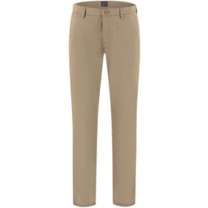 GENTS - Chino stretch structuur - Polyblend - Kamelen - Maat 46/M