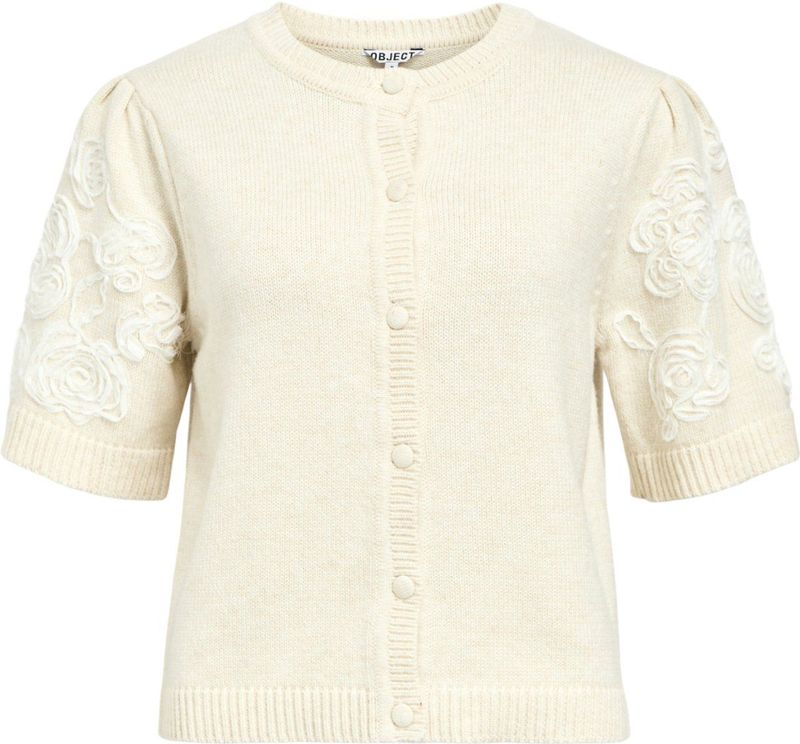 Object - Objjane 2/4 Re Knit Cardigan - Ecru - Vest
