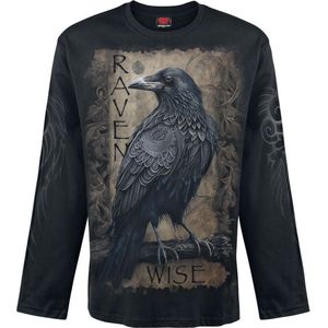 Spiral - Raven Sage - Longsleeve Shirt - Zwart - 100% Katoen
