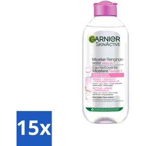 Garnier - SkinActive - Micellair Reinigingswater - Gevoelige Huid - Milde Reiniging & Make-Up Remover - 400 ml - Bulkverpakking - 15 stuks