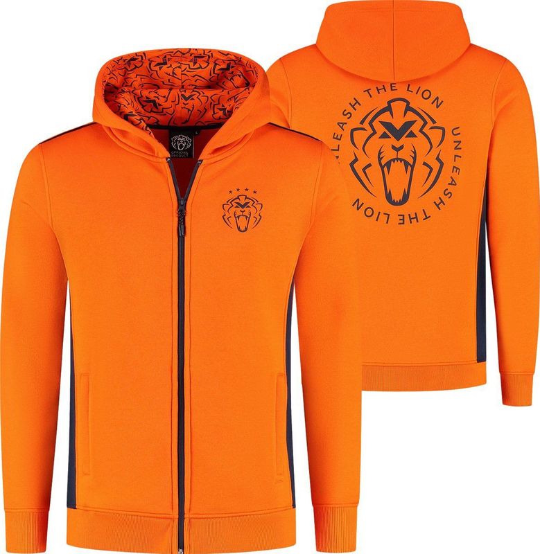 Max Verstappen - Unleash The Lion - Zip-Hoodie - Oranje
