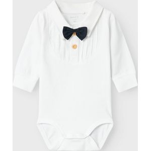 Name It Ramus Bowtie Romper - 56 - Bright White