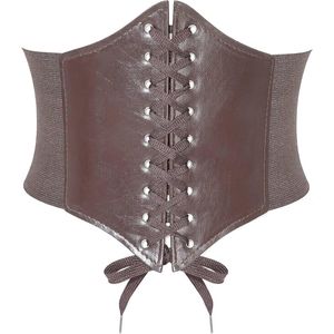 Elastische Taille Corset Riem voor Vrouwen - Kostuum Cinch Wespie met Vetersluiting