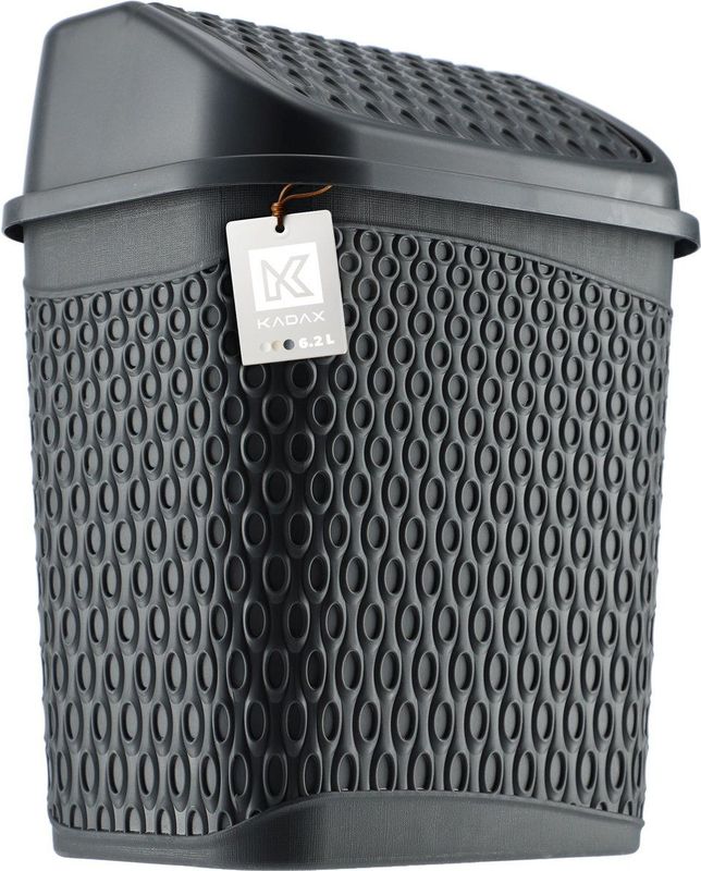 KADAX - Vuilnisemmer - Grijs - 6,2 Liter - Met Kanteldeksel