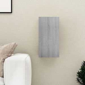 The Living Store TV-meubel - Hangend - Grijs Sonoma Eiken - 30.5 x 30 x 60 cm - Materiaal- Bewerkt hout