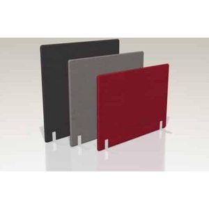Akoestische wand Lucia breed 140CM hoog 80CM kleur lucia Antraciet PO12 kleur beugel Wit (RAL9010)