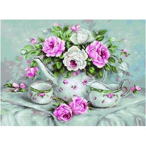 Luca-s borduurpakket English Tea & Roses om te borduren ba2317