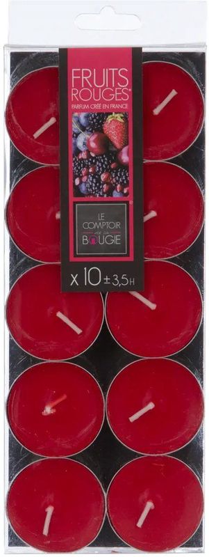 Atmosphera - Geurtheelichtjes - Rode Bessen Geur - 10x Stuks - 3,5 Branduren