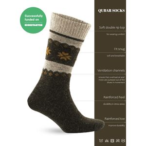Qubar Socks - Alpaca Sokken - Snowflake