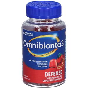 Omnibionta3 - Defense Gummies - Rode Vruchtensmaak - Vegetarisch - Glutenvrij - Lactosevrij