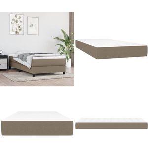 vidaXL Pocketveringmatras 80x200x20 cm stof taupe - Pocketveringmatras - Pocketveringmatrassen - Matras - Pocketvering Matras