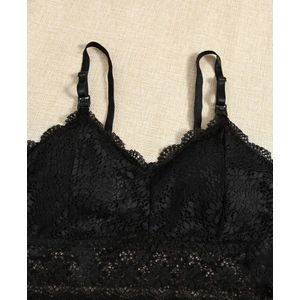 F I K A.® - Elegante Kanten Voedingsbh - Maat M | Comfortabel & Praktisch - Cupmaat 75C, 75D, 80A, 80B - Maat M - Zwart - Black Friday - Cadeau voor vrouwen - Sinterklaas & Kerstcadeau