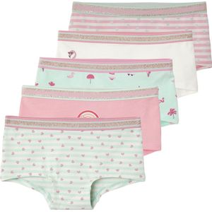 Vertbaudet - Set van 5 Shorties - Roze - Meisjes - Stretch Boxershorts