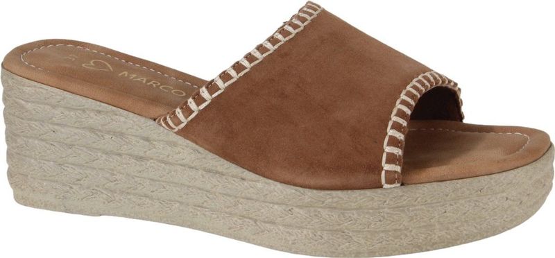 MARCO TOZZI premio, Soft Lining, Leather + Feel Me - insole Dames Muiltjes - COGNAC - Maat 41