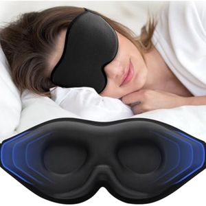 Comfortabel 3D Slaapmasker voor Zijslapers - 100% Lichtblokkering, Inclusief Oordopjes en Opbergzak