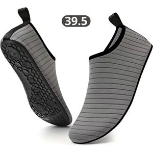 Livano Waterschoenen Voor Kinderen & Volwassenen - Aqua Shoes - Aquaschoenen - Afzwemschoenen - Zwemles Schoenen - Grijs - Maat 35