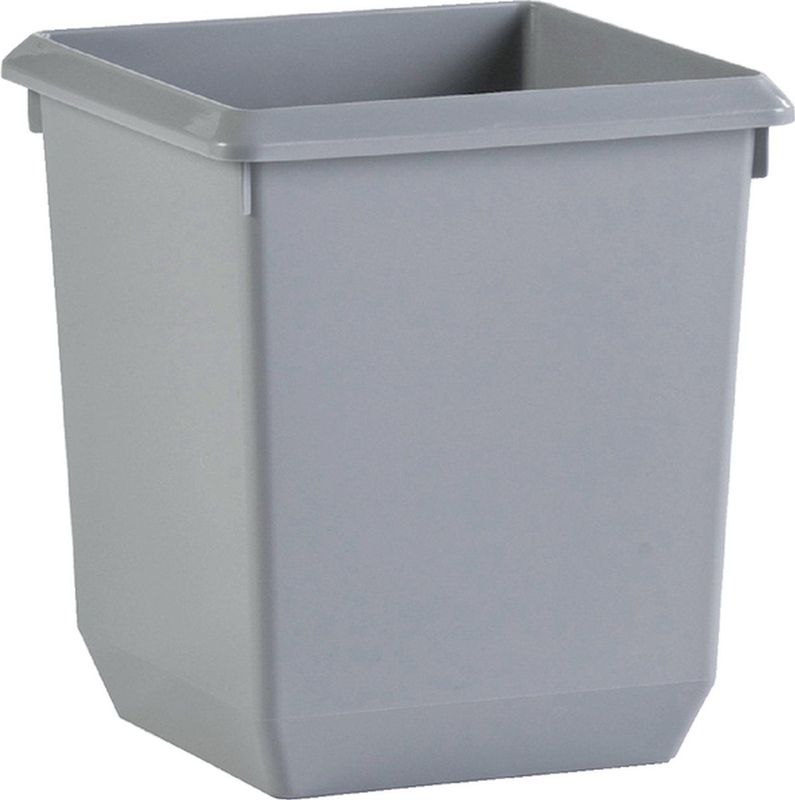 Kunststof - Papierbak - Vierkant - Zwart - 21L of 27L