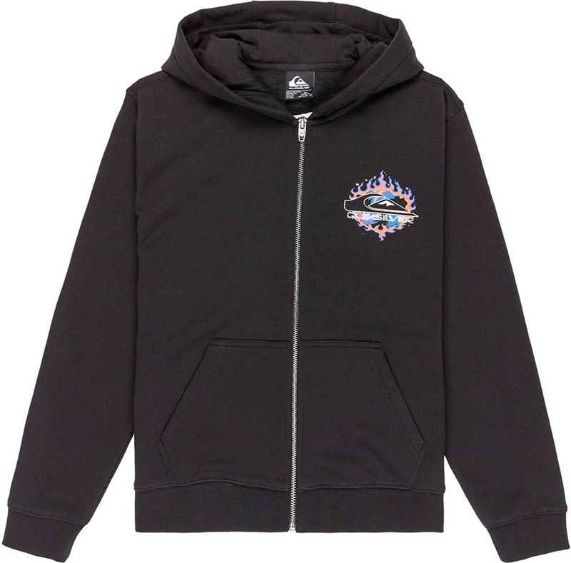 Quiksilver - Graphic Sweatshirt - Zwart - Hoodie - Jongens 14 Jaar