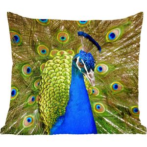 Sierkussens - Kussentjes Woonkamer - 45x45 cm - Pauw - Veren - Snavel