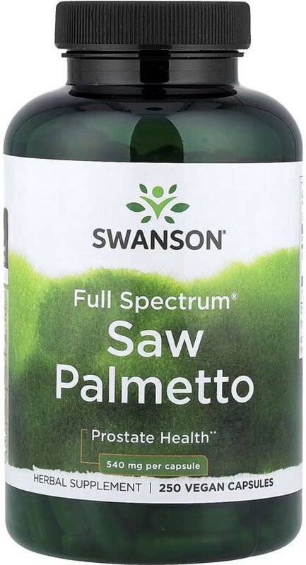 Saw Palmetto Extract - 250 Capsules - 540mg extract - Poeder van Saw Palmetto-bessen - Zaagpalm-extract - Swanson Health