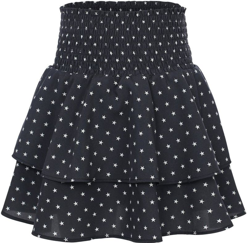 LOOXS 10sixteen 2601-5715-608 Meisjes Rok - Maat 122/128 - antraciet dessin van 100% Polyester