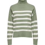 Only Trui Onlbari L/s Highneck Knt 15283109 Hedge Green/cloud Dance Dames Maat - L