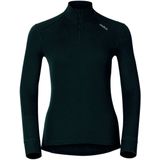 Odlo Bl Top Turtle Neck L/S Half Zip Active Warm Dames Thermoshirt - Black - Maat XS