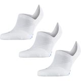 FALKE Cool Kick 3-Pack anatomische pluche zool functioneel garen multipack footies unisex wit - Maat 46-48