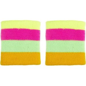 Set van 2x stuks neon eighties kleuren zweetbandje - Verkleedkleding accessoires