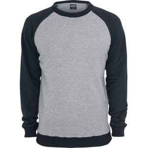 Urban Classics 2-Tone Raglan Crewneck Heren Sweatshirts - grijszwart - S
