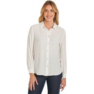 Lange blouse met zebraprint en knoopsluiting