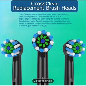 Opzetborstels Black Edition - Verpakking Van 4, CrossAction