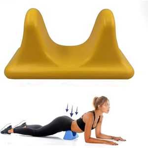 Stretchtrainer - Massagetool voor de lumbale spieren - Ontspanning van de heupbuigers - Zelfmassageapparaat - Geschikt voor verlichting van de lumbale spierspanning, verlichting van de heupbuigers, ontspanning van rug en nek - Geel