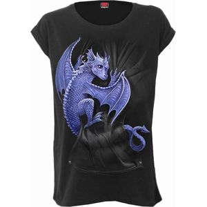 Spiral Pocket Dragon Dames T-shirt - zwart - S