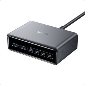 Anker Prime Oplader - 200W - 6 Aansluitingen - Geschikt voor iPhone en Samsung
