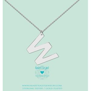 Heart to Get Big Initial letter W Ketting LB164INW16S