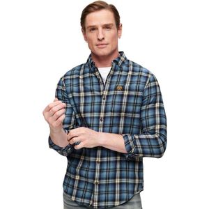 Superdry Cotton Lumberjack Shirt Met Lange Mouwen Blauw L Man