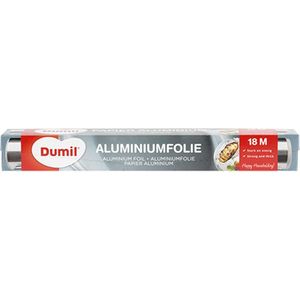 Dunmil aluminiumfolie - Zilver - Aluminiumfolie - 18 m x 29 cm - Set van 2 - Folie - Koken - Keuken - Aluminium