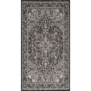 SURYA - ELLY - Stijlvol vintage grijs tapijt - Geschikt voor buiten